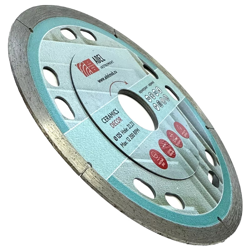 Диск алмазный Adel Instrument Ceramics Decor 00-00018682, сплошной, Ø125*1.1*22.23 в Туле