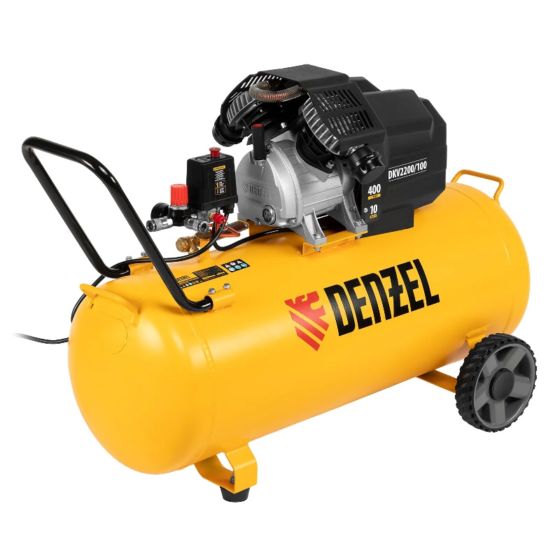 Компрессор воздушный Denzel DKV2200/100 58079 (Х-PRO 2.2 кВт, 400 л/мин, 100 л) в Иваново