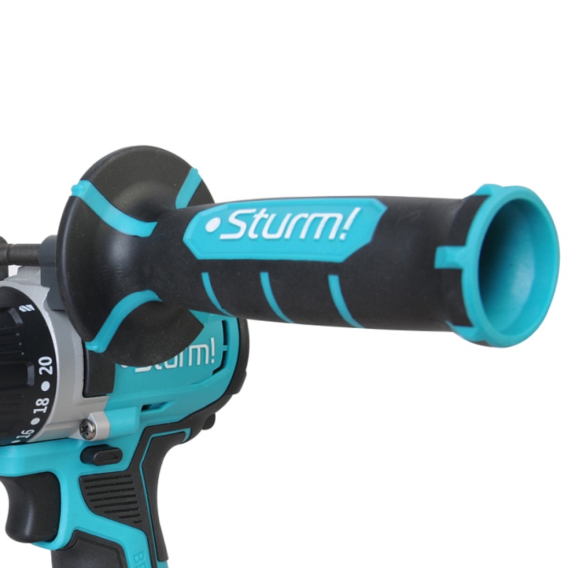 Аккумуляторная дрель-шуруповерт Sturm CD2080 (18 В, 1BatterySystem, 80 Нм, 2х3.0 Ач, 4 в 1, доп. рукоятка, кейс) в Александрове