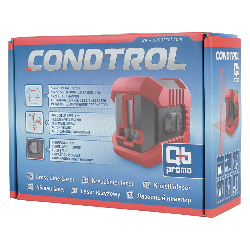 Лазерный нивелир Condtrol QB 1-2-142 (источник питания 2 ААА, вес 175 г, автоматическое выравнивание) в Коврове