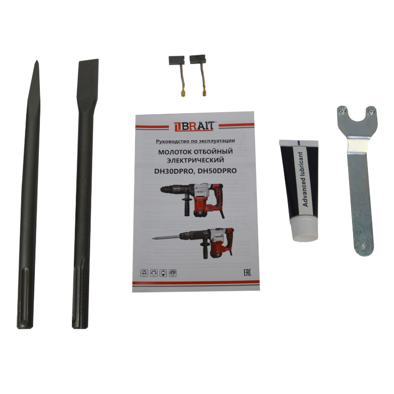 Молоток отбойный электрический Brait DH50DPRO 21.01.250.087 (1400 Вт, 3600 уд/мин., 30 Дж, 50 Гц.,SDS MAX) в Ярославле