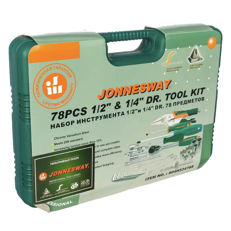Набор инструмента Jonnesway S04H52478S, 78 предметов