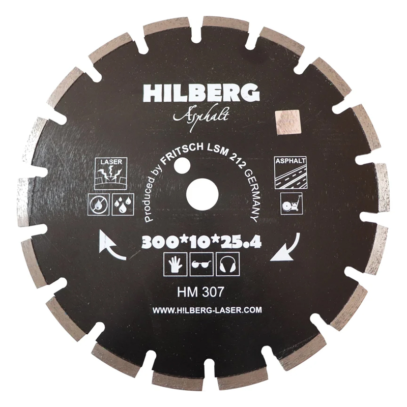 Диск алмазный отрезной по асфальту Hilberg Hard Materials Лазер HM307 300х254 9125₽