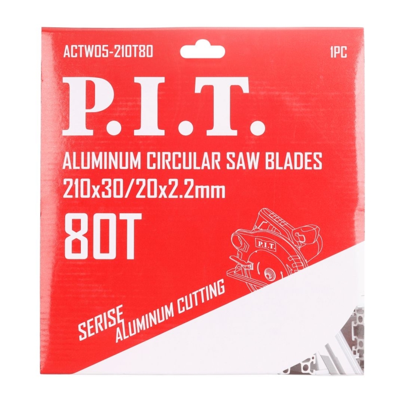 Диск пильный по алюминию P.I.T. ACTW05-210T80 (210x30/20x2,2 мм 80T) в Твери