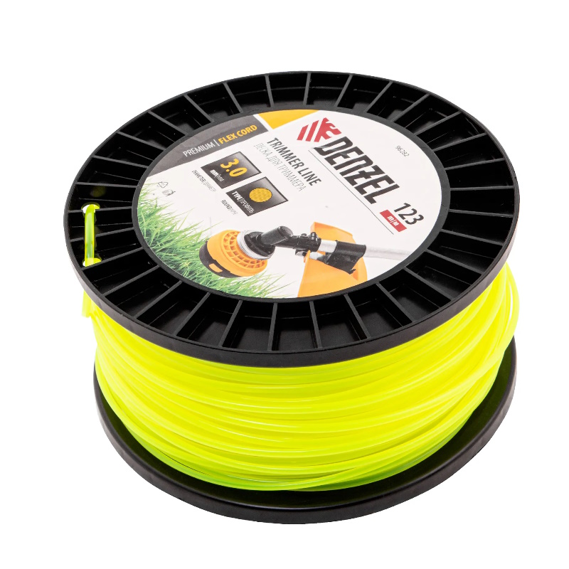 Леска для триммера Denzel FLEX CORD 96282, круглая, 3,0мм х 123м, на DIN катушке в Костроме