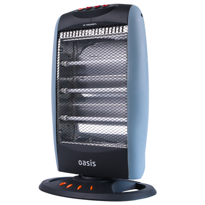 Обогреватель инфракрасный Oasis IS-12P, 400/800/1200 Вт, кварцевый нагревательный элемент