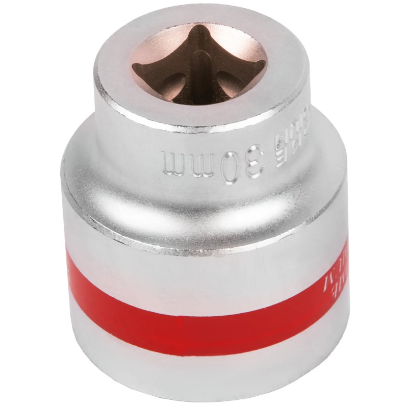 Головка торцевая Matrix 13130, 30 мм, 6-гранная, CrV, под квадрат 1/2", хромированная