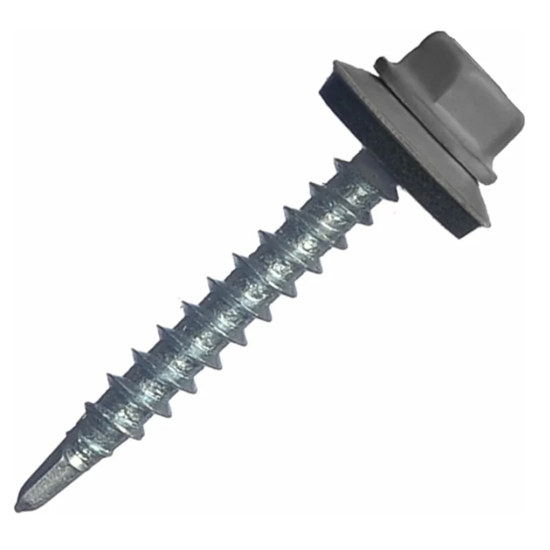 Саморез кровельный Starfix SMP2-44633-30, 4.8х70 мм цинк, шайба с прокл., PT1, RAL 7024 (30 шт в пласт. конт.) в Кинешме