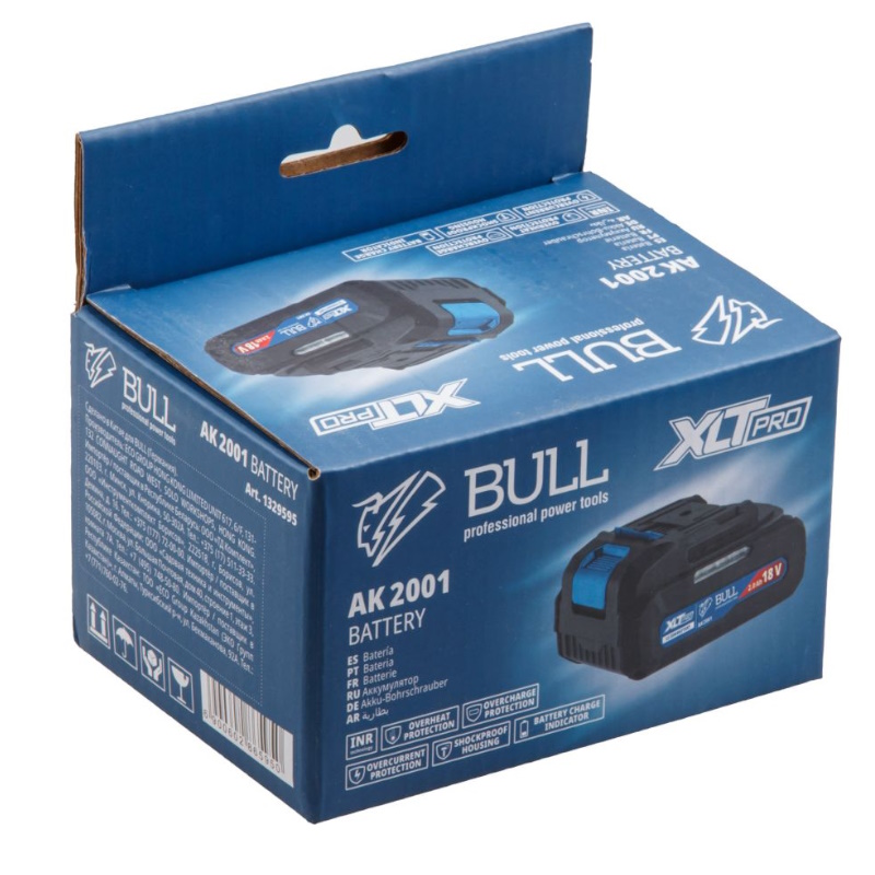 Аккумулятор Bull AK 2001 1329595, 18.0 В, 2.0 А/ч, Li-Ion XLTpro в Муроме