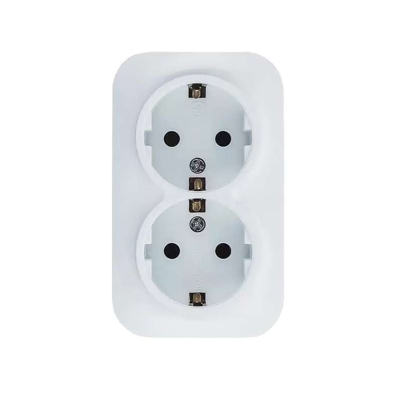 Розетка двухместная Tokov Electric ОП Frea TKE-FR-R2Z-C01 с заземлением в Александрове