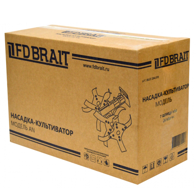 Насадка-культиватор Brait 06.07.204.019, 7 шлицов, 26 мм (AN) без порошкового покрытия в Твери