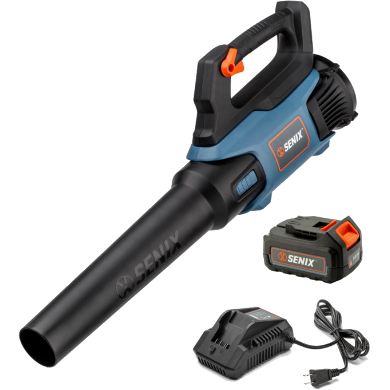 Воздуходувка аккумуляторная Senix BLAX2-M1-EU, бесщеточная, 20V, АКБ 4Ач +ЗУ, обдув, 750 м3/ч