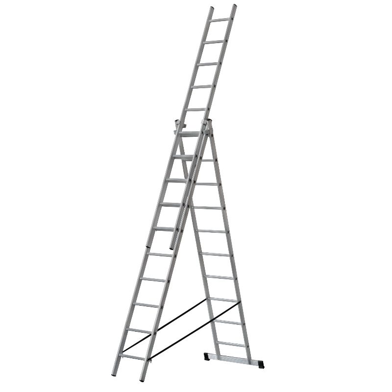 Лестница трехсекционная алюминиевая Fit 65435 3 х 10 ступеней H285481674 см вес 1219 кг 22200₽