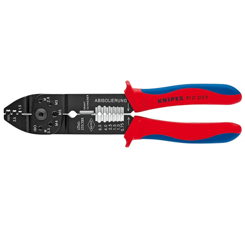 Пресс-клещи для резки и зачистки кабеля Knipex KN-9721215B, 230 мм