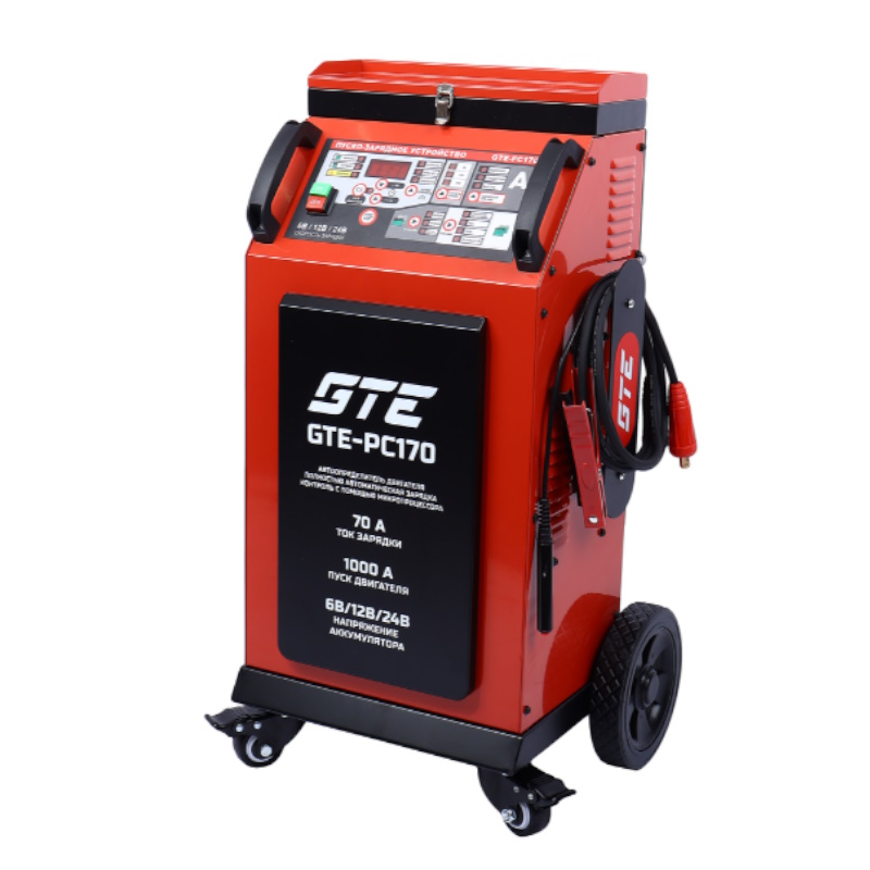 Пуско-зарядное устройство GTE GTE-PC170, 6В/5А,10А,45А, 12В/10А,45А,70А, 24В/10А,45А,60А, 1000А