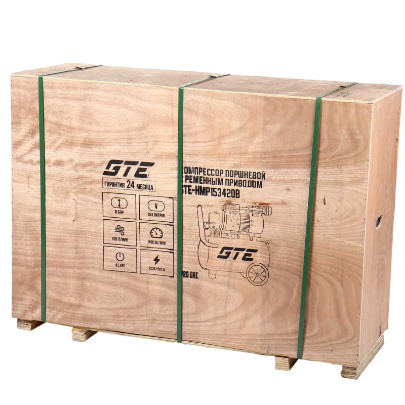 Безмасляный компрессор GTE GTE-HMP153420B, 220 В, ресивер 153 литра, 420 л/мин в Угличе