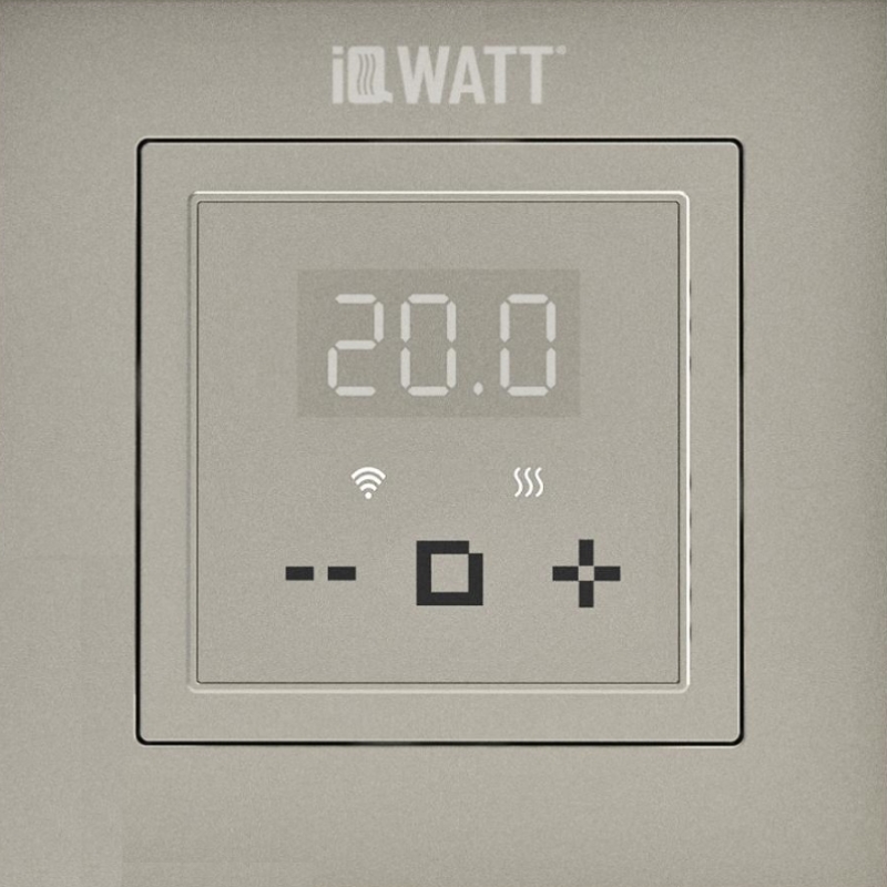 Термостат электронный программируемый Iqwatt IQ THERMOSTAT D Wi-Fi 400426 шампань 8016₽