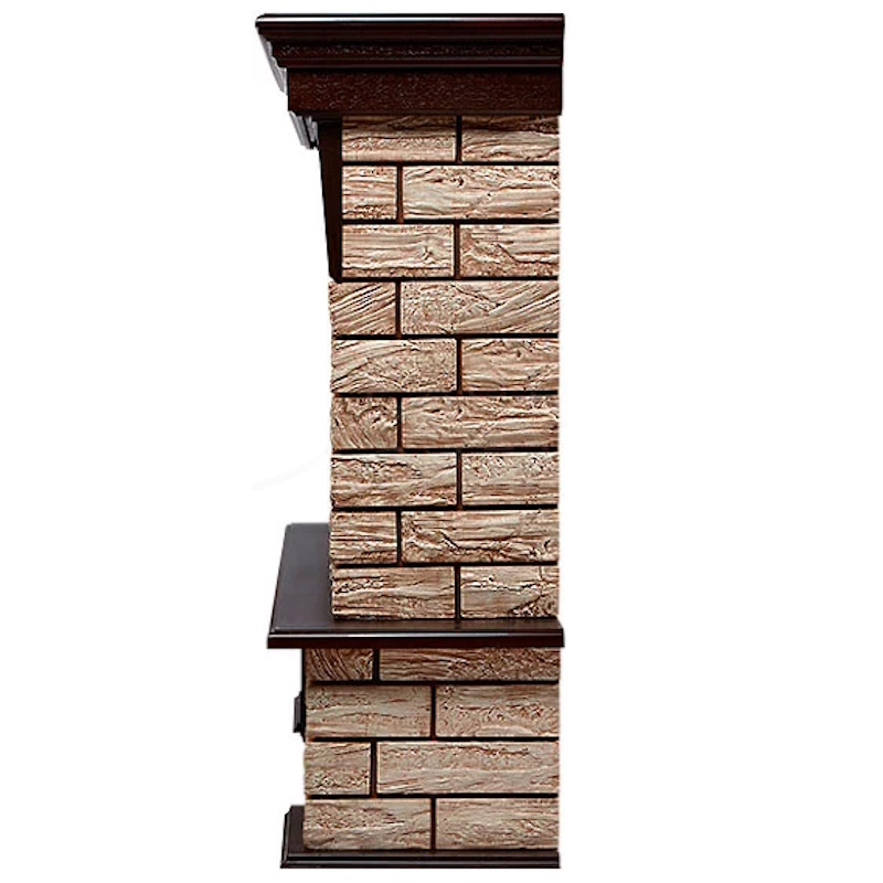 Портал Firelight Forte Wood Classic НС-1292149, камень коричневый, шпон темный дуб в Иваново