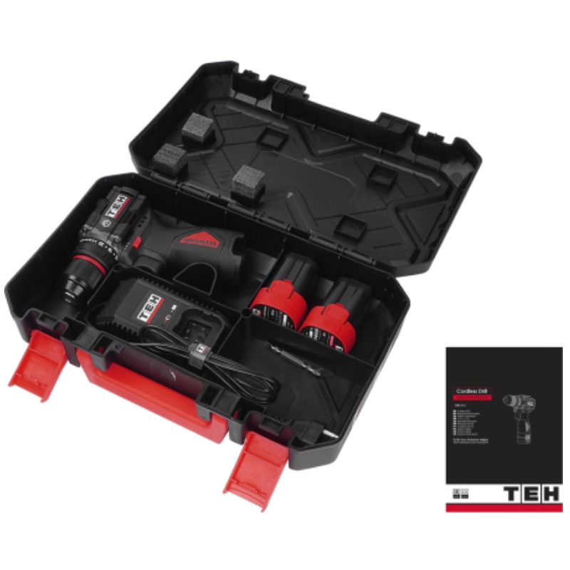 Дрель аккумуляторная Teh TDBL316-2B, 16V