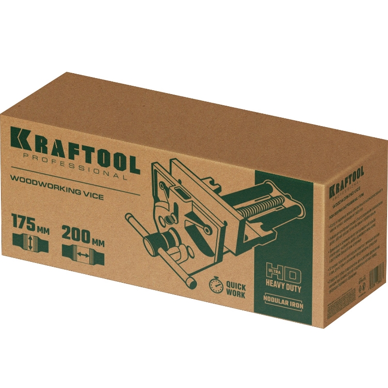 Тиски Kraftool 32719-175, 175 мм, столярные быстрозажимные в Рыбинске