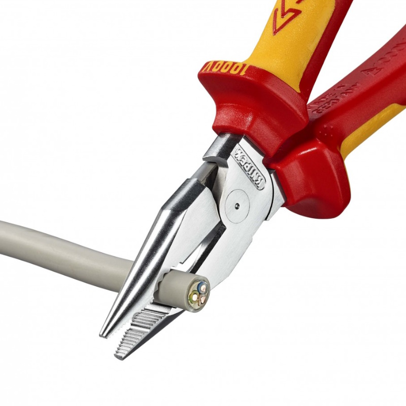 Плоскогубцы комбинированные остроконечные с удлинёнными губками Knipex KN-0826185, 185 мм, хром 2 в Твери