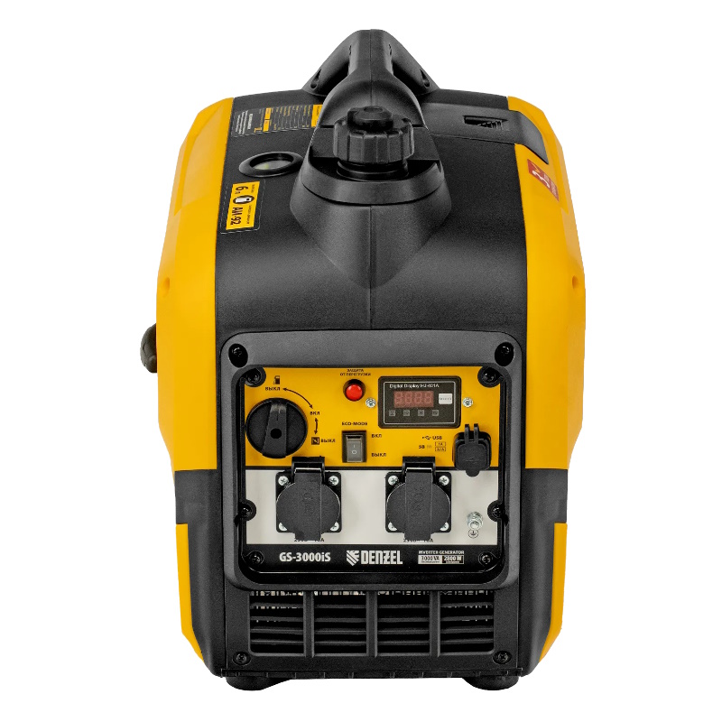 Генератор инверторный Denzel GS-3000iS 94716, 3,0 кВт, 230 В, закрытый корпус, ручной старт