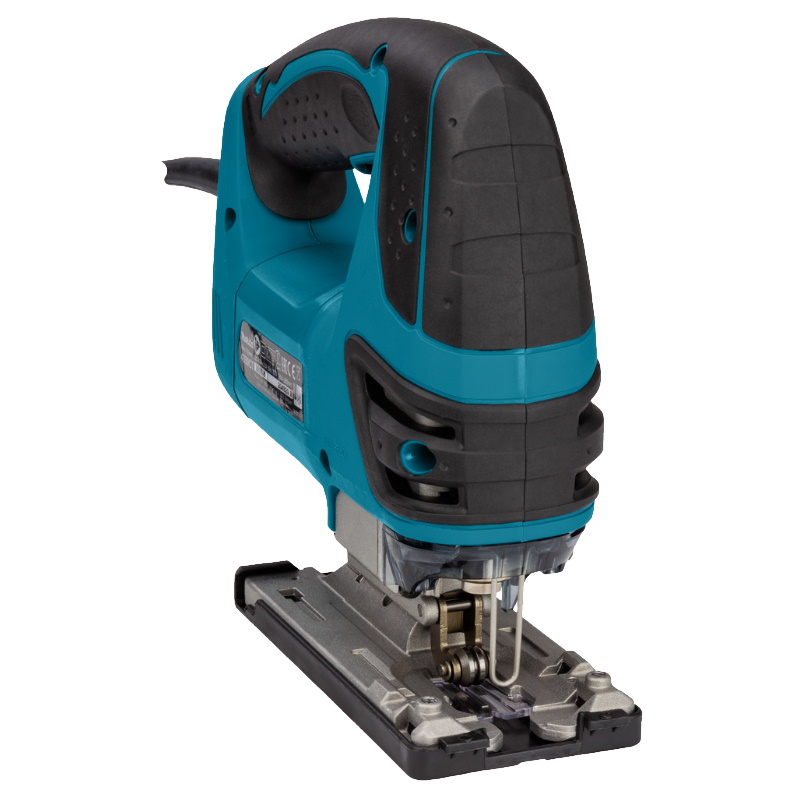 Строительный электролобзик Makita 4350FCT (мощность 720 Вт, маятниковый ход, вес инструмента 2,5 кг)