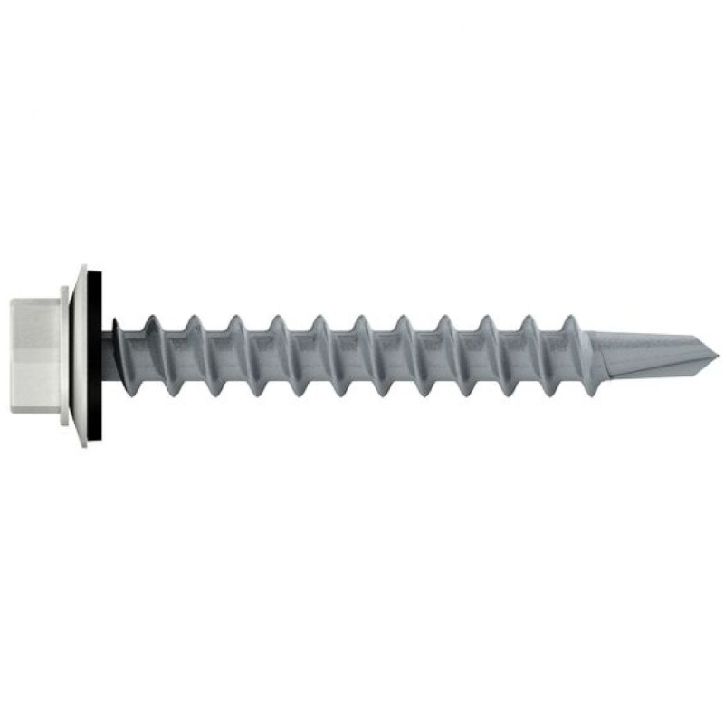 Саморез кровельный Starfix SMV1-24848-5 48х70 мм цинк шайба с прокл PT1 RAL 9003 5 кг 2812₽