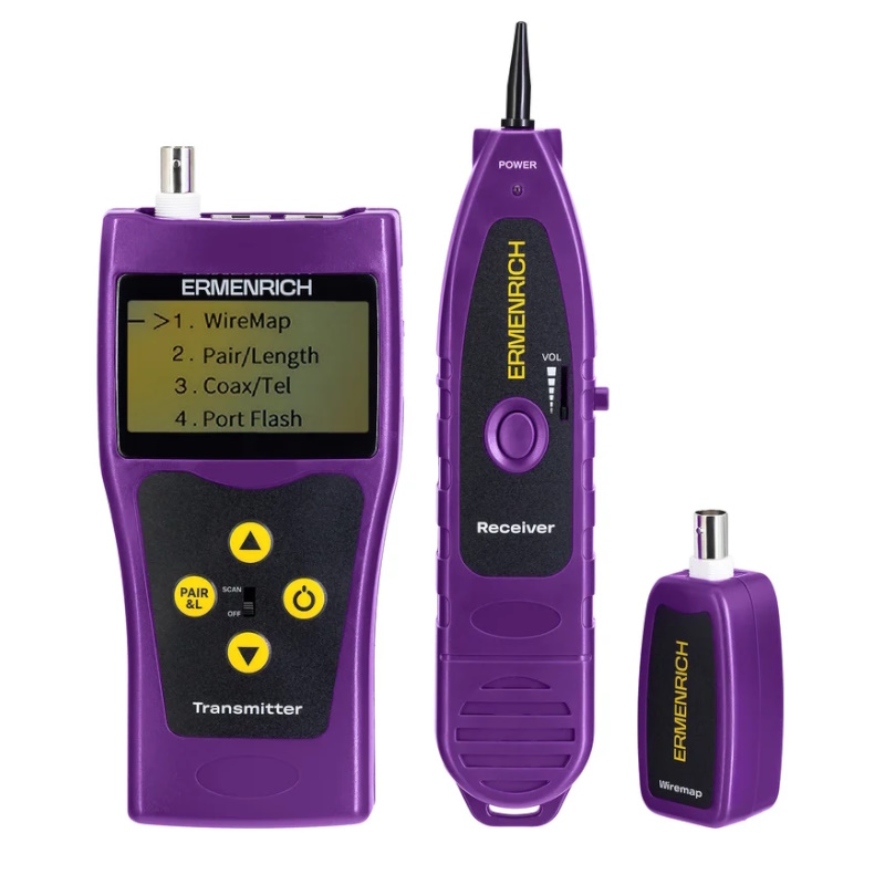 Кабельный тестер Ermenrich NetGeeks NP30 85301, фиолетовый  в Вологде