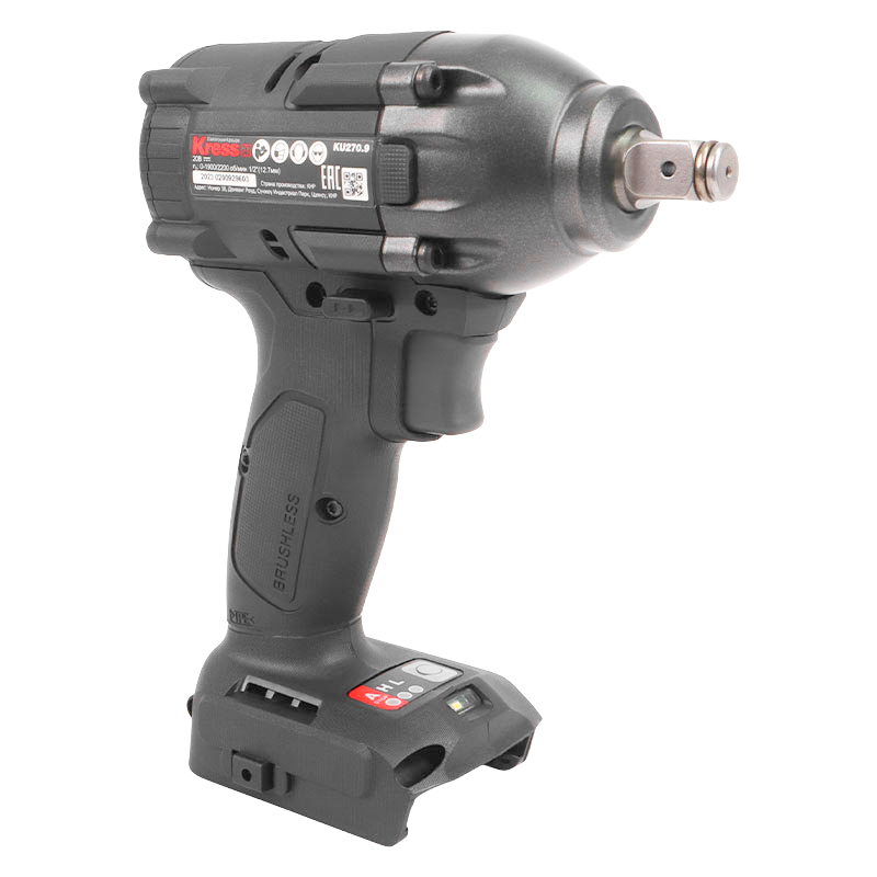 Гайковерт Kress KU270.9 (20В, инструмент без аккумулятора и ЗУ, вес 1,7 кг, подсветка рабочей зоны, бесщеточный) в Ярославле