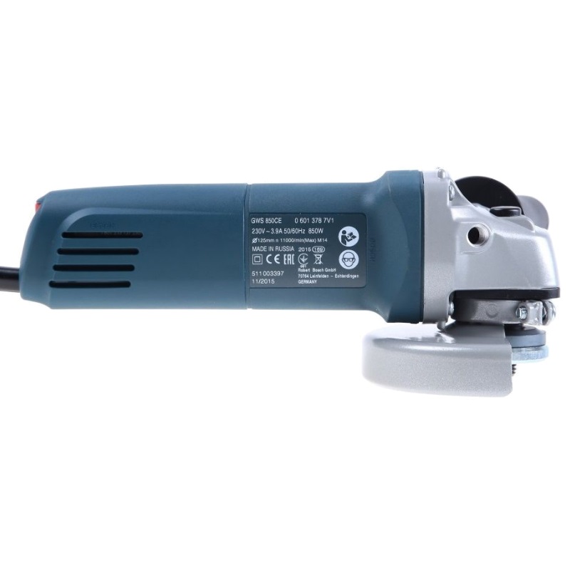 Угловая шлифмашина (болгарка) Bosch GWS 850 C + 2 алмазных диска 0.601.377.79A, 125 мм, 850 Вт, плавный пуск в Муроме