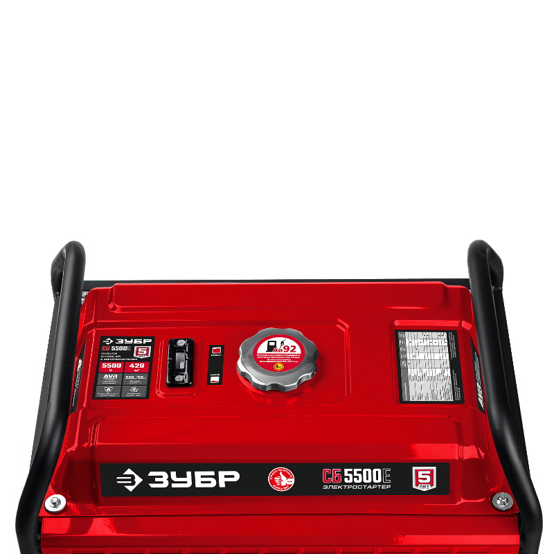 Генератор бензиновый Зубр СБ-5500Е, 5500 Вт, с электростартером