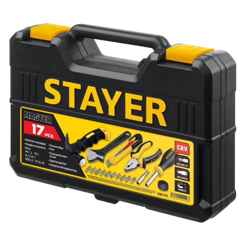 Универсальный набор инструмента Stayer Master-17 2205-H17, 17 предметов, для дома в Рыбинске