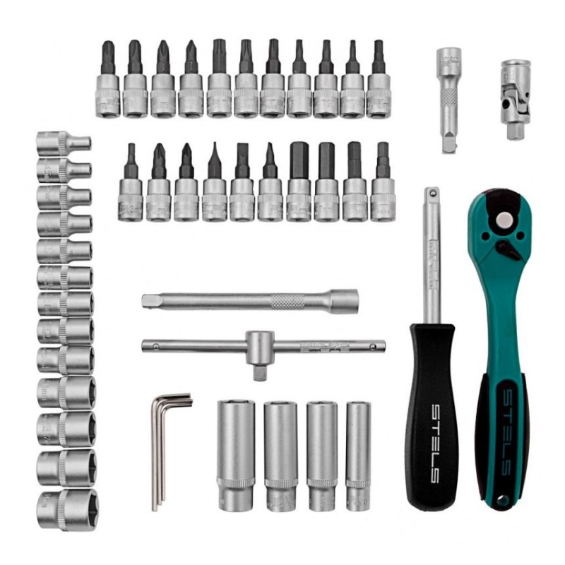 Набор инструмента Stels 14099, 1/4", CrV, S2, усиленный кейс, 47 шт. в Череповце