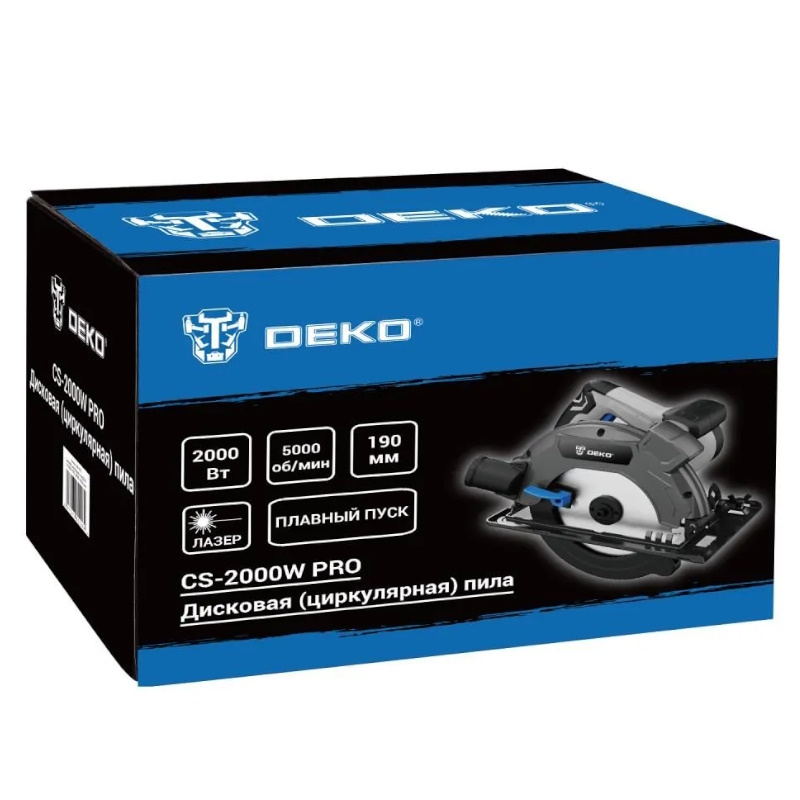 Дисковая (циркулярная) пила Deko CS-2000W PRO 084-1152, 2000Вт, 190мм диск в Костроме