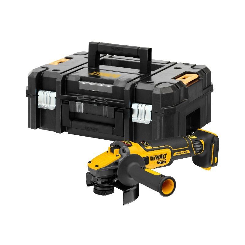 Угловая шлифмашина (болгарка) аккумуляторная DeWalt DCG409NT FlexVolt Advantage, 125 мм, 18 В, без АКБ и ЗУ, плавный пуск, в кейсе в Твери