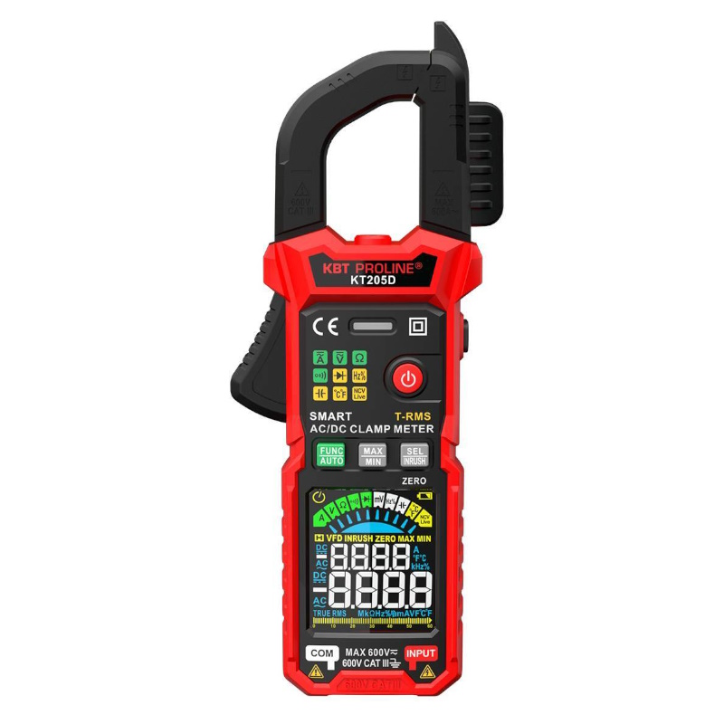 Токовые клещи цифровые КВТ КТ 205D 90386 серия PROLINE 6380₽