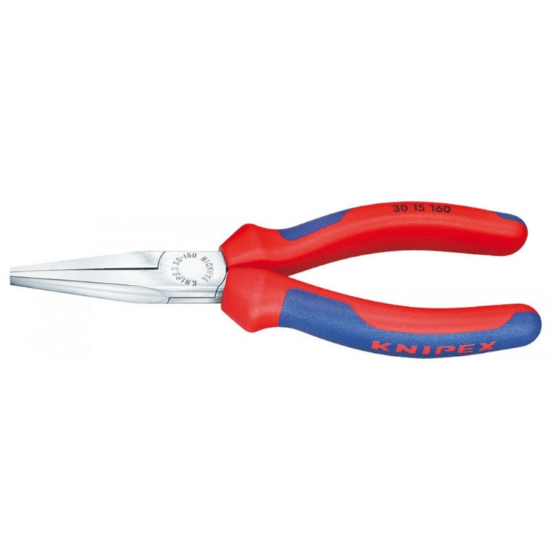 Длинногубцы Knipex KN-3015140 плоские рифлённые губки 42 мм длина 140 мм хром 2-компонентные ручки 5088₽