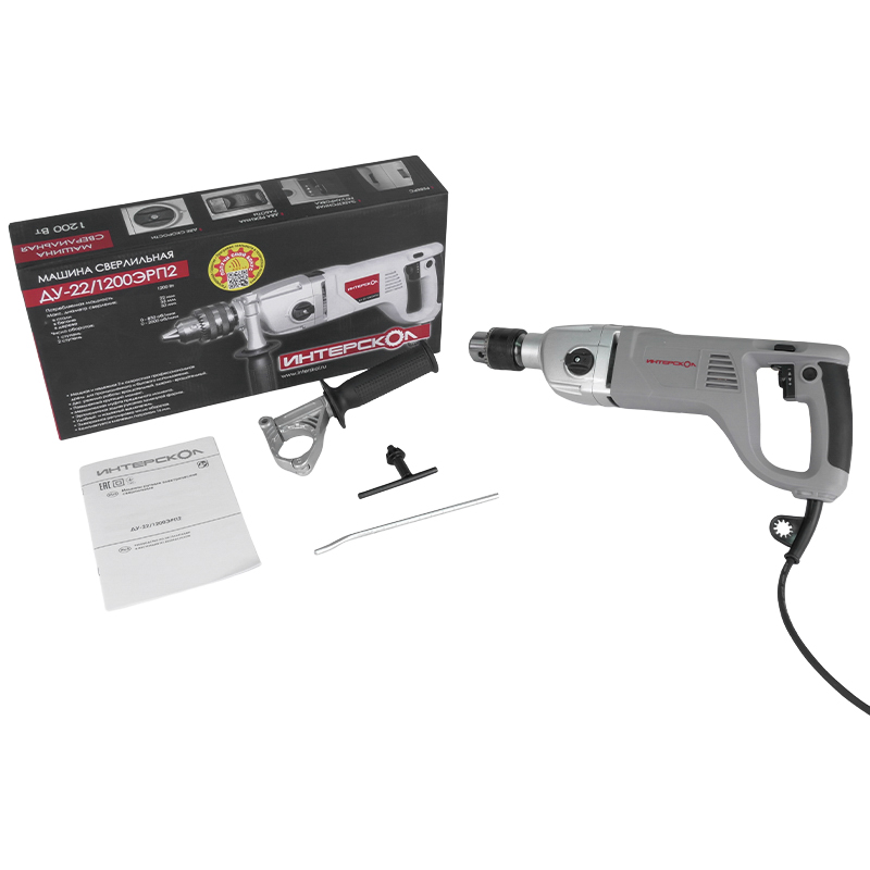 Ударная дрель Интерскол ДУ-221200ЭРП2 max частота 2000 ключевой