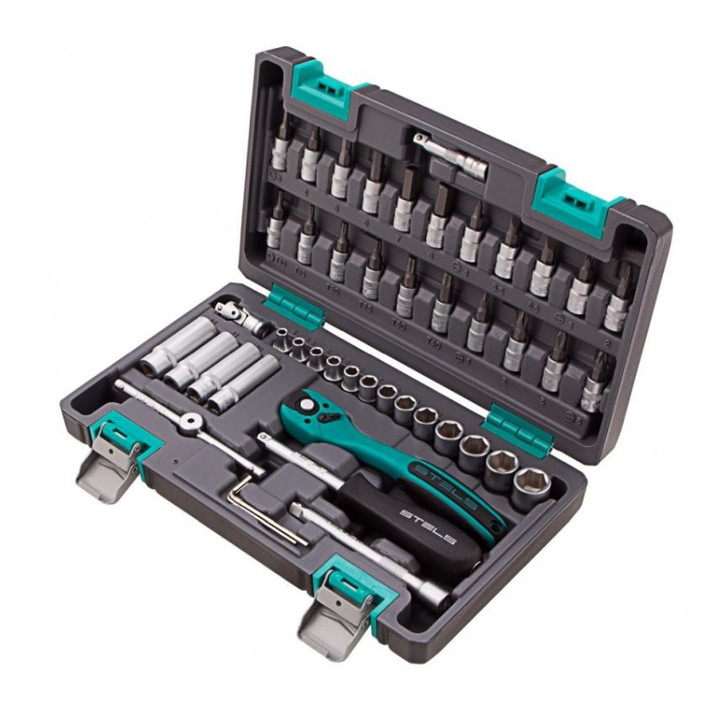 Набор инструмента Stels 14099, 1/4", CrV, S2, усиленный кейс, 47 шт. в Череповце