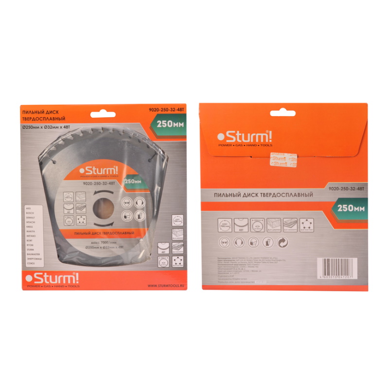 Диск пильный Sturm 9020-250-32-48T  в Иваново