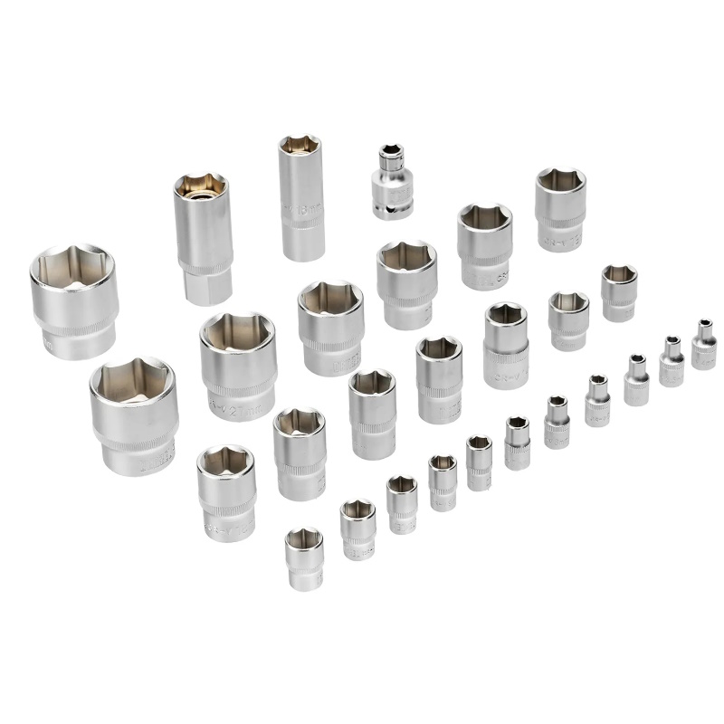 Набор инструментов Denzel 15809, 1/2", 1/4", CrV, S2, пластиковый кейс, 82 предмета в Переславле