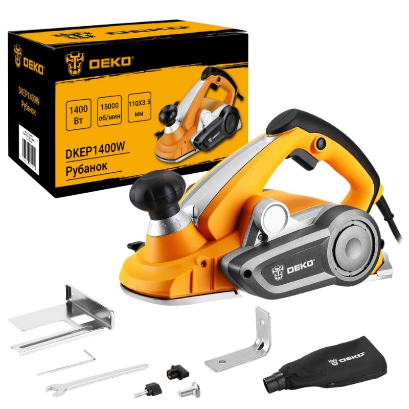 Рубанок Deko DKEP1400W 063-4196, 1400 Вт, 110 мм
