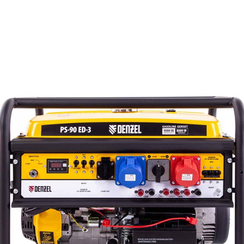 Бензиновый генератор Denzel PS-90ED-3, 946944