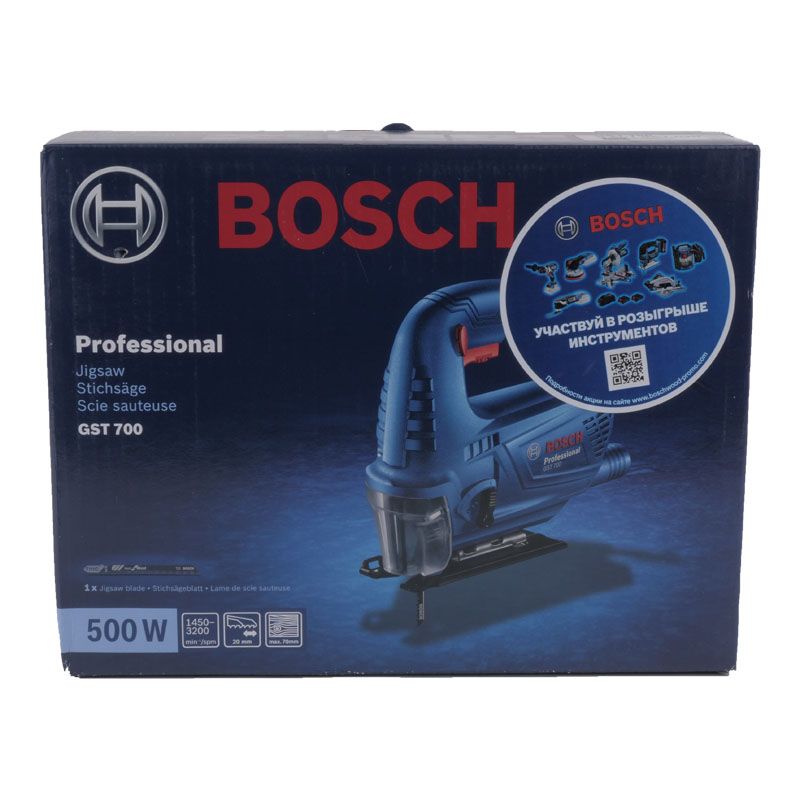 Сетевой лобзик Bosch GST 700 0.601.2A7.020 (мощность 500 Вт, маятниковый ход, вес инструмента 2,1 кг) в Нижнем Новгороде