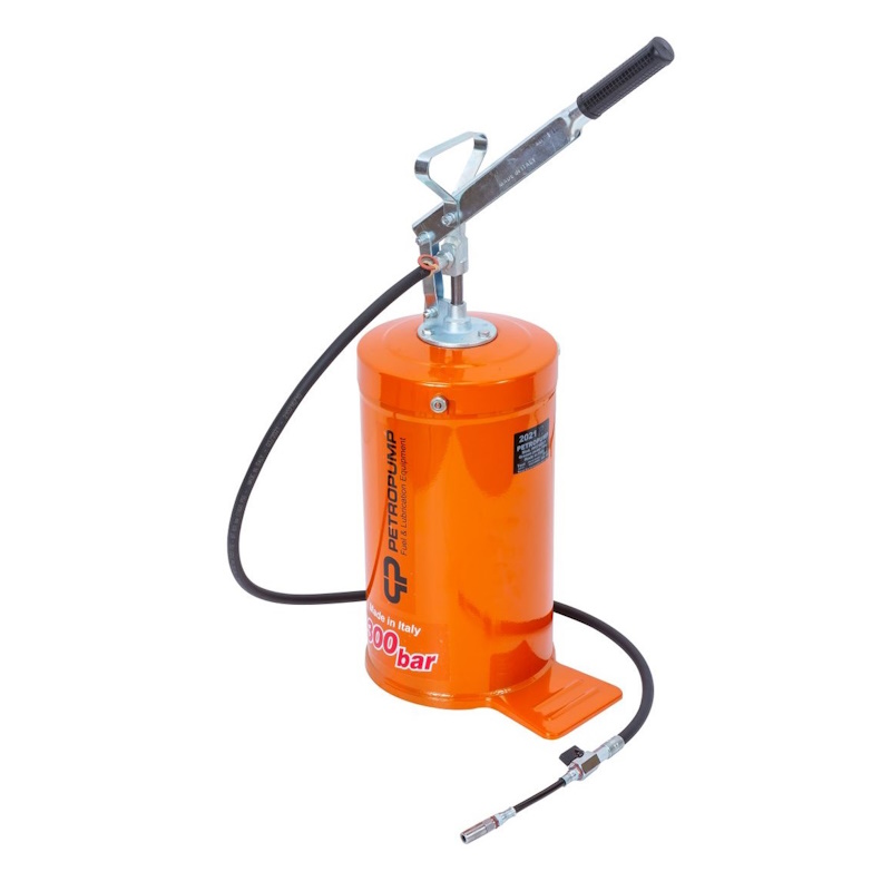 Ручной солидолонагнетатель Petropump PP210009, с емкостью 16 кг, 300 бар, профессиональная версия