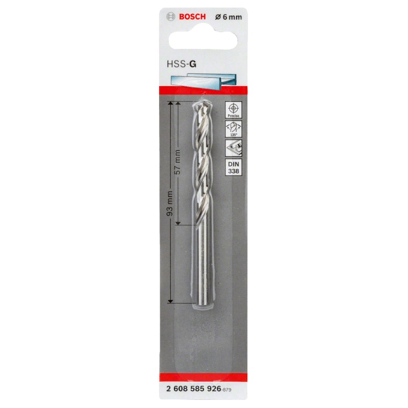 Сверло по металлу Bosch 2.608.585.926, HSS-G, 6 мм, 1 штука в Туле