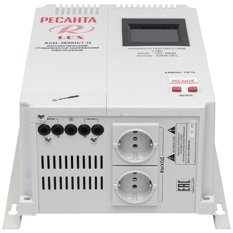Стабилизатор напряжения Ресанта ACH-3000Н/1-Ц LUX 63/6/21 в Ярославле