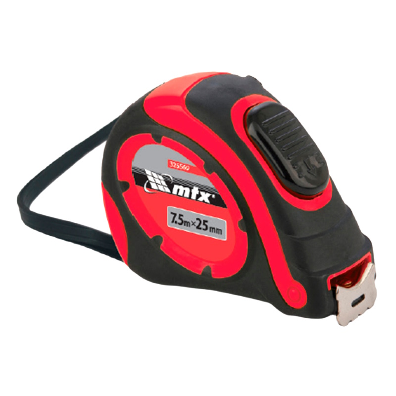Рулетка MTX 325579 автоматическая фиксация двухкомпонентный корпус сертификация СЕ 75 м х 25 мм 419₽