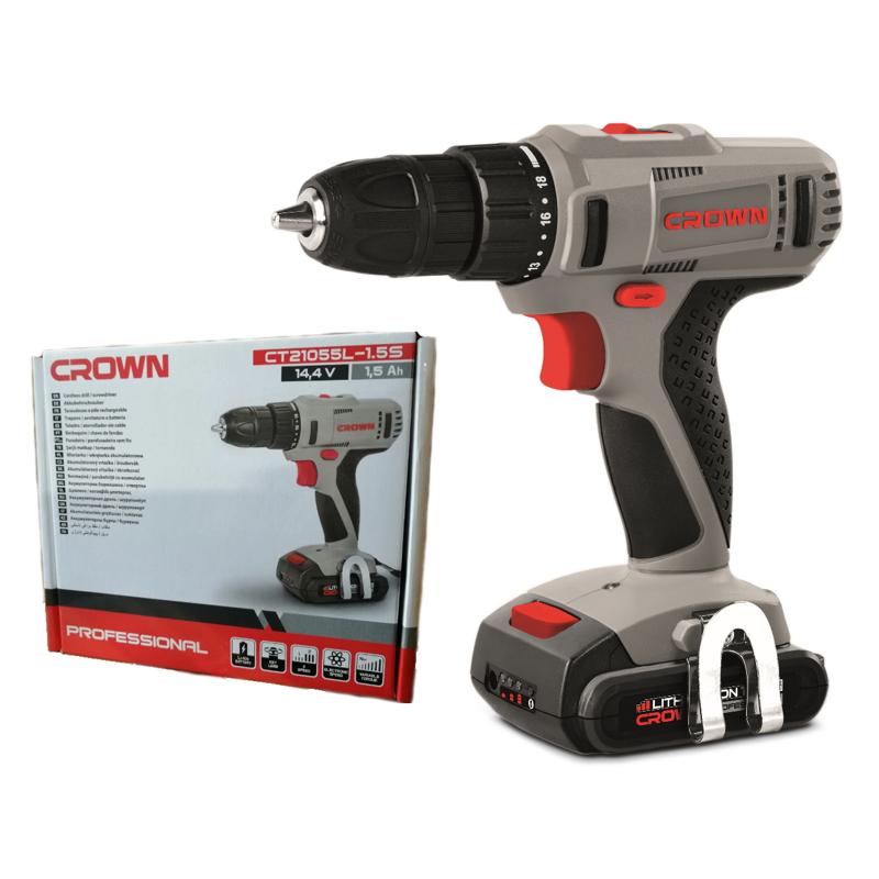 Аккумуляторная дрель-шуруповерт Crown CT21055L-1.5S в Иваново